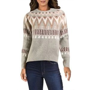 Allison New York Fair Isle Ribbed Trim Sweater N104-4